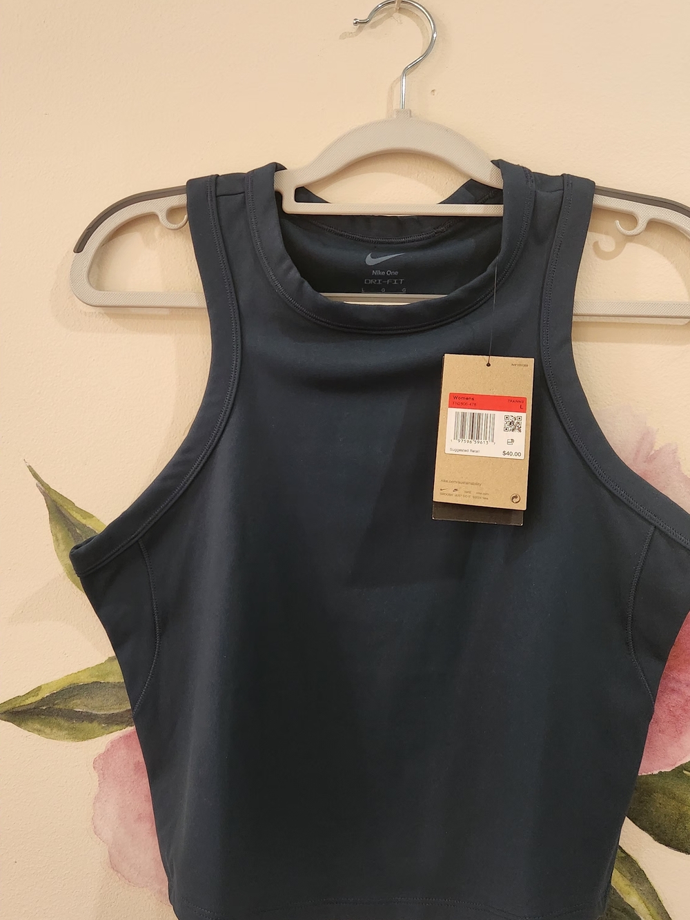 Nike Women’s Dark Navy High-Neck Crop Tank